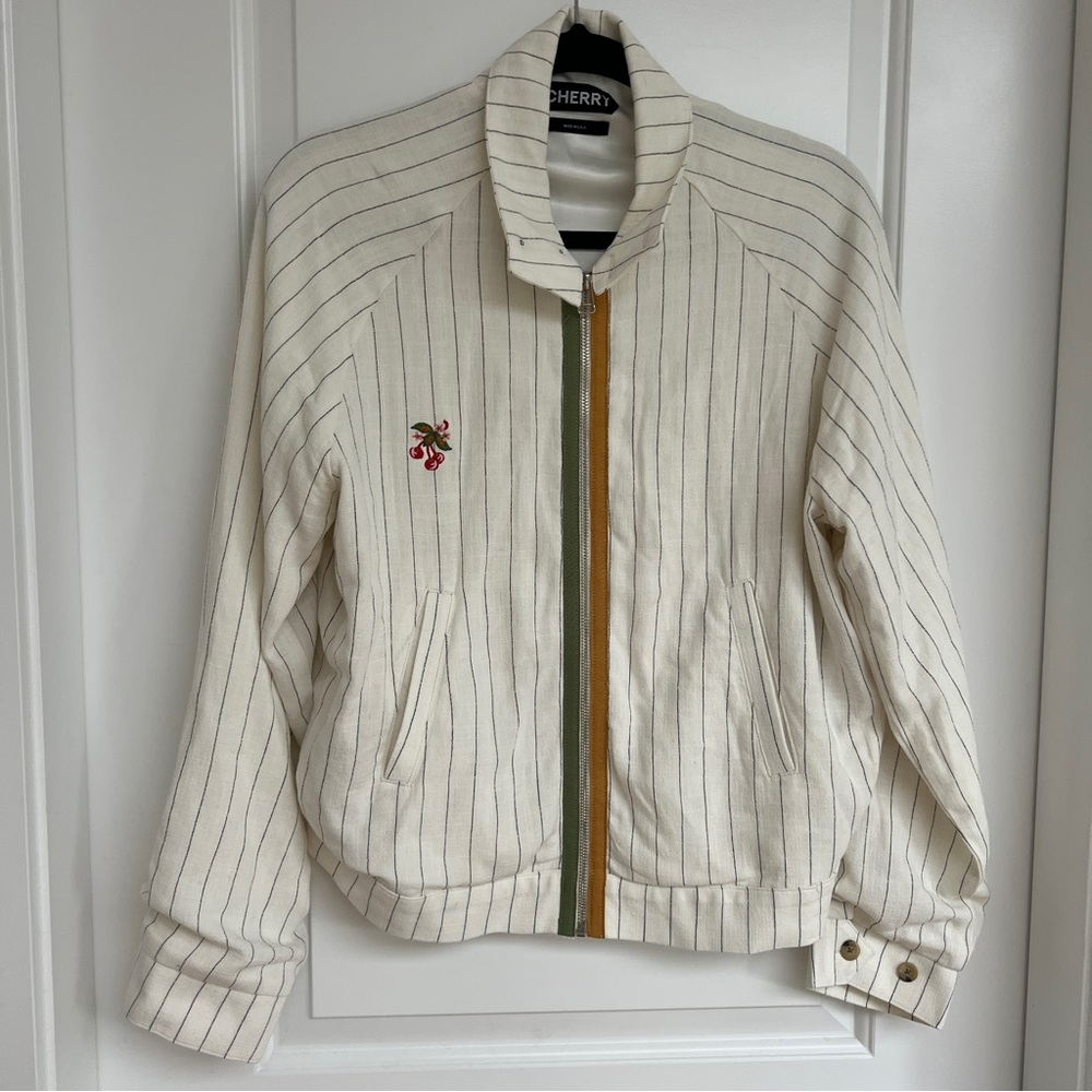 Cherry LA Linen Racing Jacket (Natural)